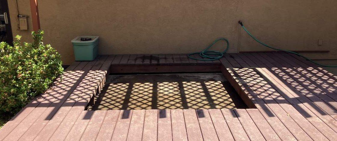 How long does it take to cut up a hot tub? 5 clean area after a spa cut up