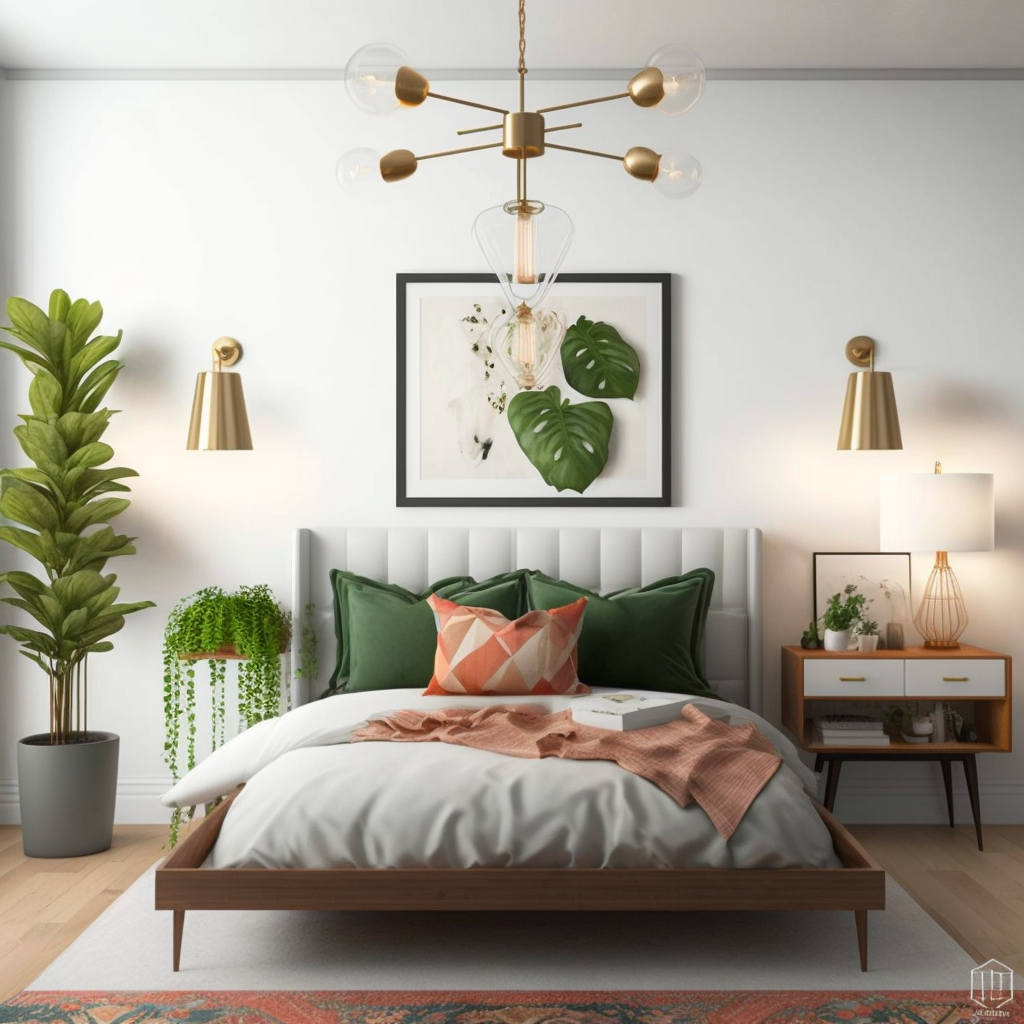 krylernick a perfect mid century modern bed gold lighting fixtu 0b61aed8 2b52 47aa b8cf e2795b763039