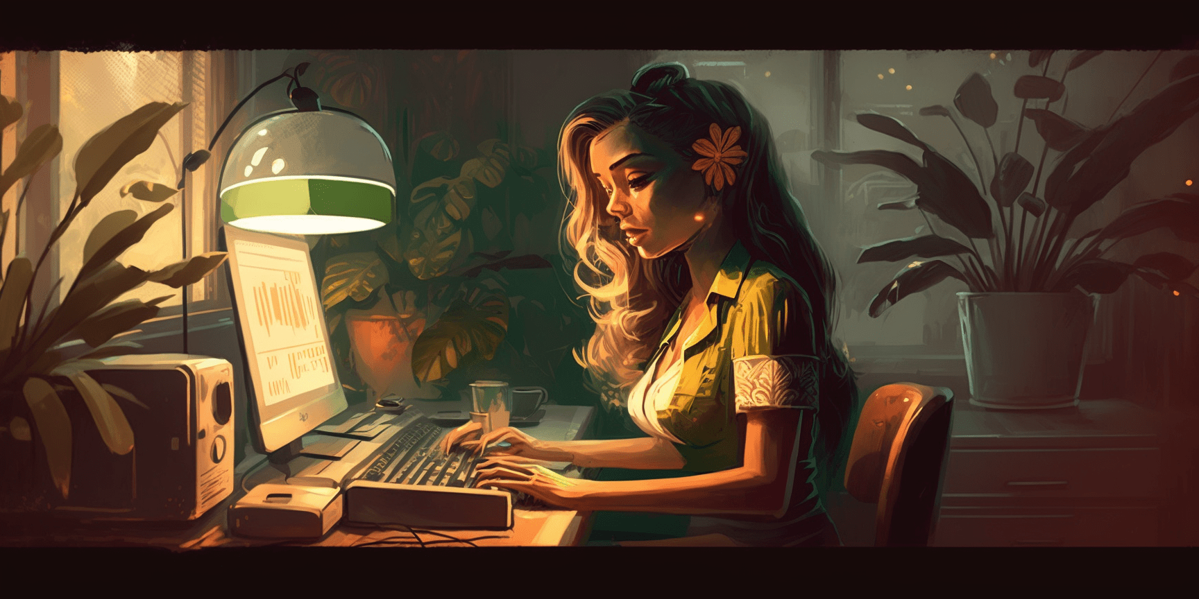 krylernick a stunningly beautiful woman sitting at a mid centur f9a9aa0c fbc1 46d3 a309 6954efcaec1f